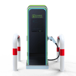 Beschermbeugel staal wit/rood Ø76x750x1150mm met grondanker