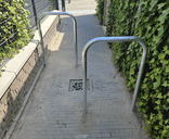 Arceau à vélos en acier 600x1300mm sans barre transversale - avec ancrages au sol