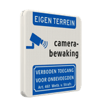 Verkeersbord Camerabewaking, Eigen terrein, Art. 461 - reflecterend