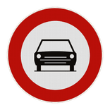 Panneau G2000 - C5 - Accès interdit aux conducteurs de véhicules à moteur