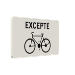 Panneau G2000 - M2 - Excepté vélos