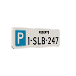 Panneau de stationnement réservé – Personnalisable avec numéro d’immatriculation