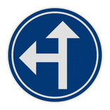 Panneau d'obligation G2000 D3a - Obligation de suivre une des directions indiquées par les flèches
