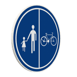 Panneau d'obligation G2000 D9b - Partie de la voie publique réservée à la circulation des piétons, des bicyclettes et des cyclomoteurs à deux roues classe A