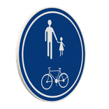 Panneau d'obligation G2000 D10 - Partie de la voie publique réservée aux piétons et cyclistes