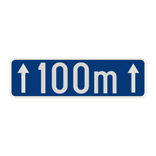 Panneau G2000 - G type II - Indication d'une distance d'une partie de la voie publique