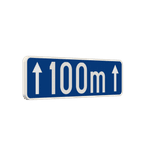 Panneau G2000 - G type II - Indication d'une distance d'une partie de la voie publique