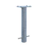 Manchon de sol pour poteau rabattable avec platine 100 x 150 mm