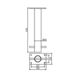 Grondstuk - t.b.v. neerklapbare parkeerpaal