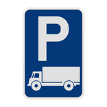 Panneau G2000 - E9c - Stationnement réservé aux camionnettes et camions