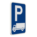 Panneau G2000 - E9c - Stationnement réservé aux camionnettes et camions