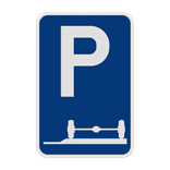 Panneau G2000 - E9e - Stationnement obligatoire sur l'accotement ou sur le trottoir