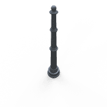 Trottoirpaal TS-GALA gegoten aluminium antracietgrijs