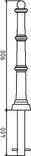 Poteau de trottoir – Type Emmen – gris anthracite RAL7016