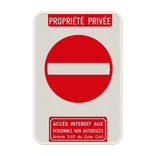 Propriété privée - Article 3.67 Accès interdit