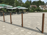 Poteau de trottoir – Type Breda – gris anthracite DB703 (structure fine)