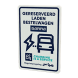 Verkeersbord - Gereserveerd laden bestelwagen - Pluq