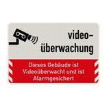 Schild dieses Gebäude ist Videoüberwacht - reflektierend