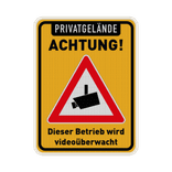Schild Dieser Betrieb wird videoüberwacht - reflektierend