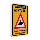 Schild Dieser Betrieb wird videoüberwacht - reflektierend