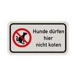 Verbotsschild Hundekot, Hunde dürfen hier nicht koten - reflektierend
