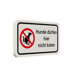 Verbotsschild Hundekot, Hunde dürfen hier nicht koten - reflektierend