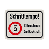 Verkehrsschild Schritttempo, Bitte nehmen Sie Rücksicht - reflektierend