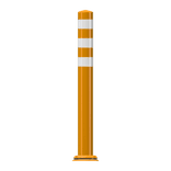 Pole Cone MF amovible avec platine Ø80mm – orange/blanc RA2 – 800mm
