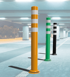 Pole Cone MF amovible avec platine Ø80mm – orange/blanc RA2 – 800mm