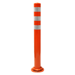 Pole Cone MF amovible avec platine Ø80mm – orange/blanc RA2 – 800mm