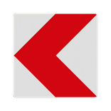 Verkeersbord bochtschild RVV BB12 links - reflecterend