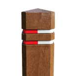 Palette de 49 poteaux anti-stationnement carrés Borne tête de diamant avec bandes réfléchissantes