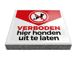 Dalle de signalisation - logo / design personnalisé - 30 x 30 cm avec bord biseauté