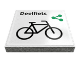 Stoeptegel deelvervoer fiets (TS-ST_DVF) - 30x30cm met facetrand