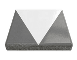 Dalle de signalisation - dent de requin - 30 x 30 cm avec bord biseauté