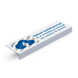 Stoeprand bord breedte 600mm met eigen logo of beeldmateriaal - reflecterend