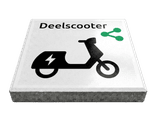 Stoeptegel deelvervoer scooter (TS-ST_DVA) - 30x30cm met facetrand