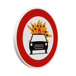 Panneau G2000 - C24b - Accès interdit aux conducteurs de véhicules transportant les marchandises dangereuses inflammables ou explosibles