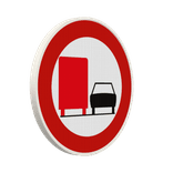Panneau G2000 - C39 - Dépassement interdit pour les véhicules affectés au transport de choses, dont la masse maximale autorisée dépasse 3.500 kg