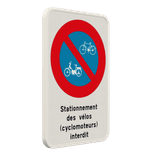 Panneau Interdiction de Stationner – Vélos & Cyclomoteurs – Texte Personnalisé