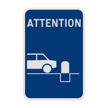 Panneau d'information - Attention poteau galvanisé