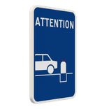 Panneau d'information - Attention poteau galvanisé