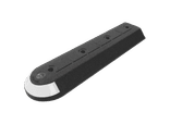 Wegafscheiding rubber TS-ML-E1 eindstuk met glasbolreflector - 250x955x85mm
