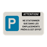 Panneau de stationnement - E9 - Texte personnalisé