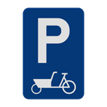 Panneau de stationnement E9 - vélo-cargo