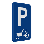 Panneau de stationnement E9 - vélo-cargo