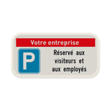 Panneau de stationnement 4:2 personnalisé – Réservé aux visiteurs