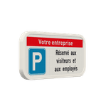 Panneau de stationnement 4:2 personnalisé – Réservé aux visiteurs
