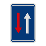 Panneau G2000 - B21 - Passage étroit - Priorité de passage