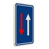 Panneau G2000 - B21 - Passage étroit - Priorité de passage